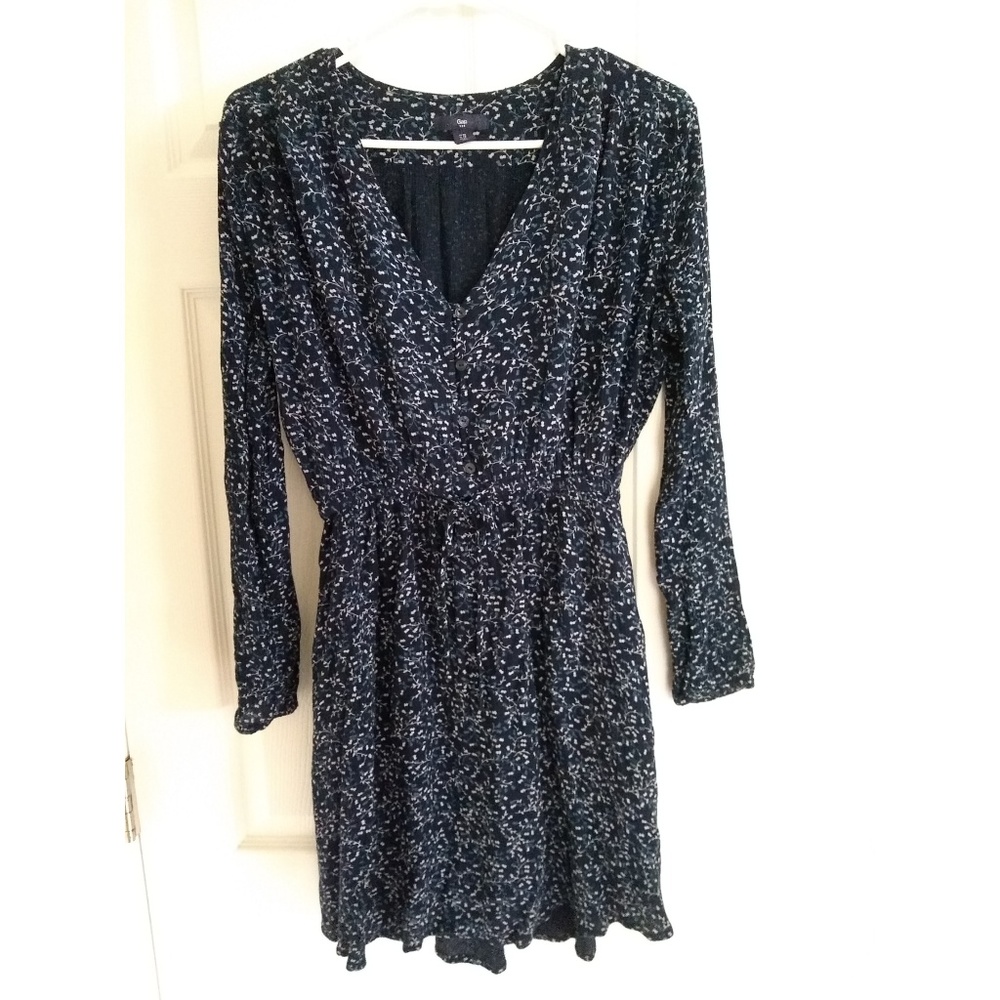 Floral Dark Blue Summer GAP Dress